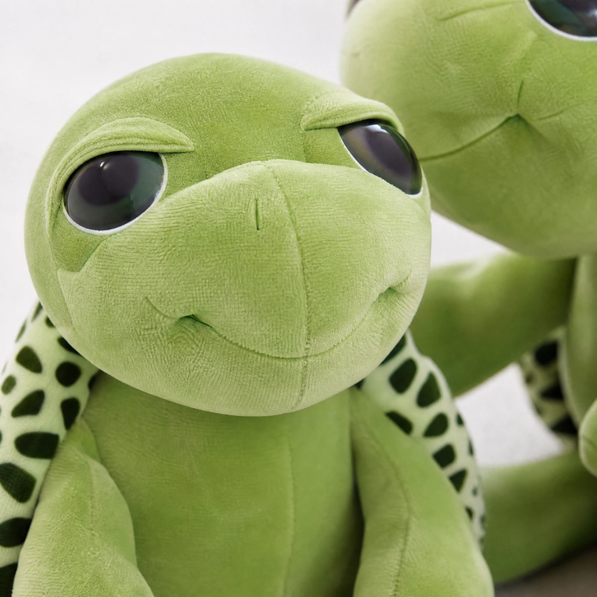 Turtle Plush with Big Eyes and Patterned Shell - Détail matière