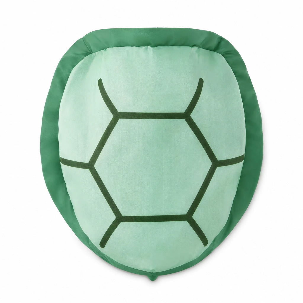 Turtle Shell Pillow Plush Wearable Cushion in Green - Fond blanc