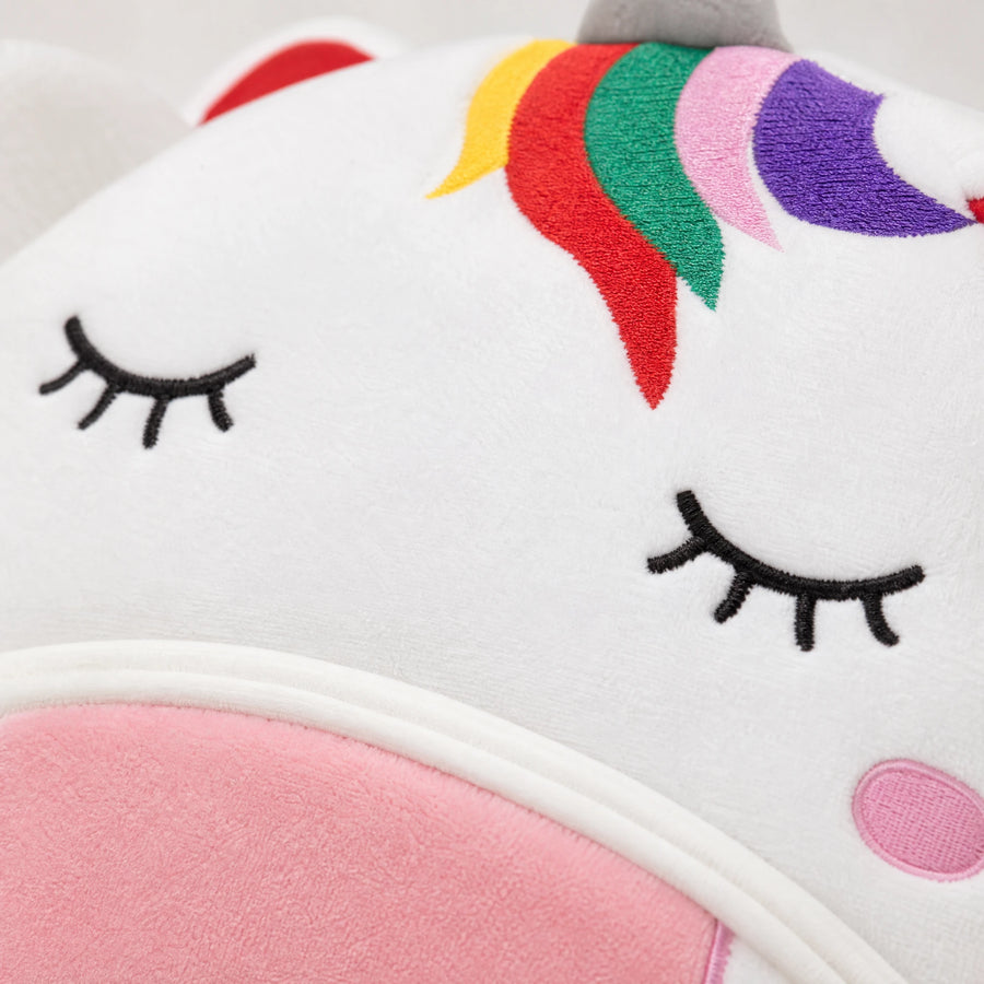 Unicorn Backpack Plush with Rainbow Mane and Wings - Détail matière