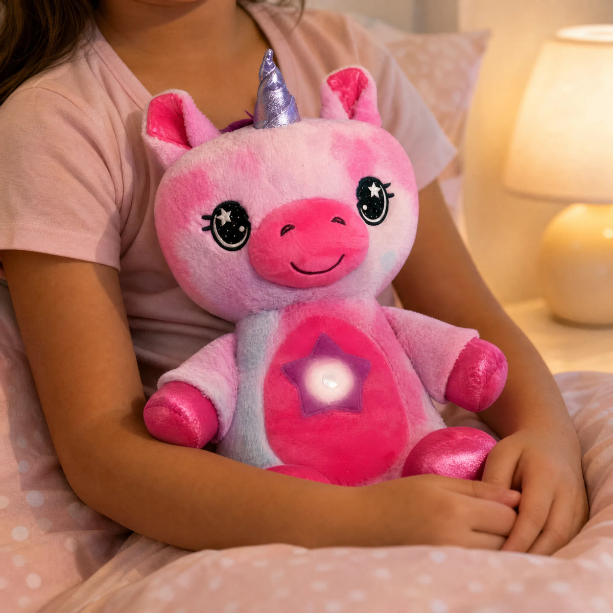 Unicorn Plush Nightlight with Soothing Light and Music - Utilisation du produit