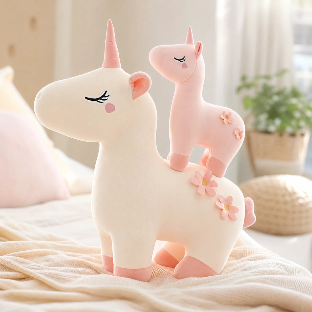 Unicorn Plush with Soft Cotton and Floral Details - Utilisation du produit