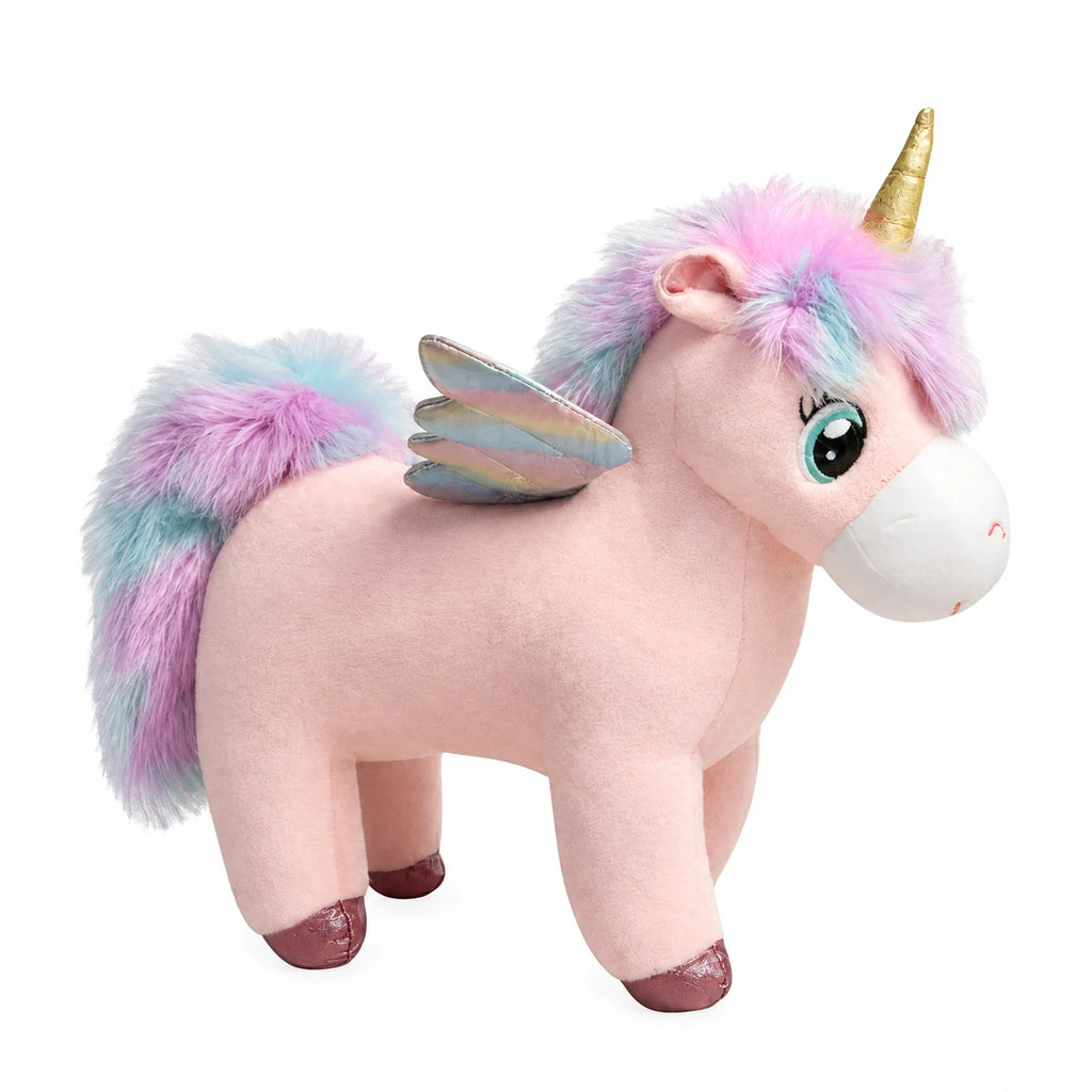 Unicorn Plush with Wings and Pastel Rainbow Mane - 14in / 35cm · 17.5in / 45cm · 23.5in / 60cm