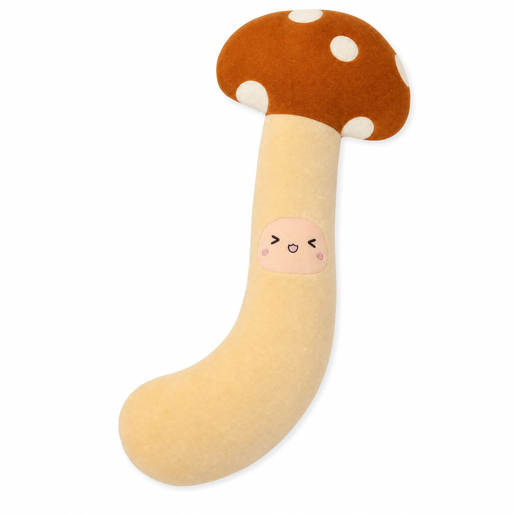 Vegetable Body Pillow with Kawaii Face and Soft Plush - Fond blanc