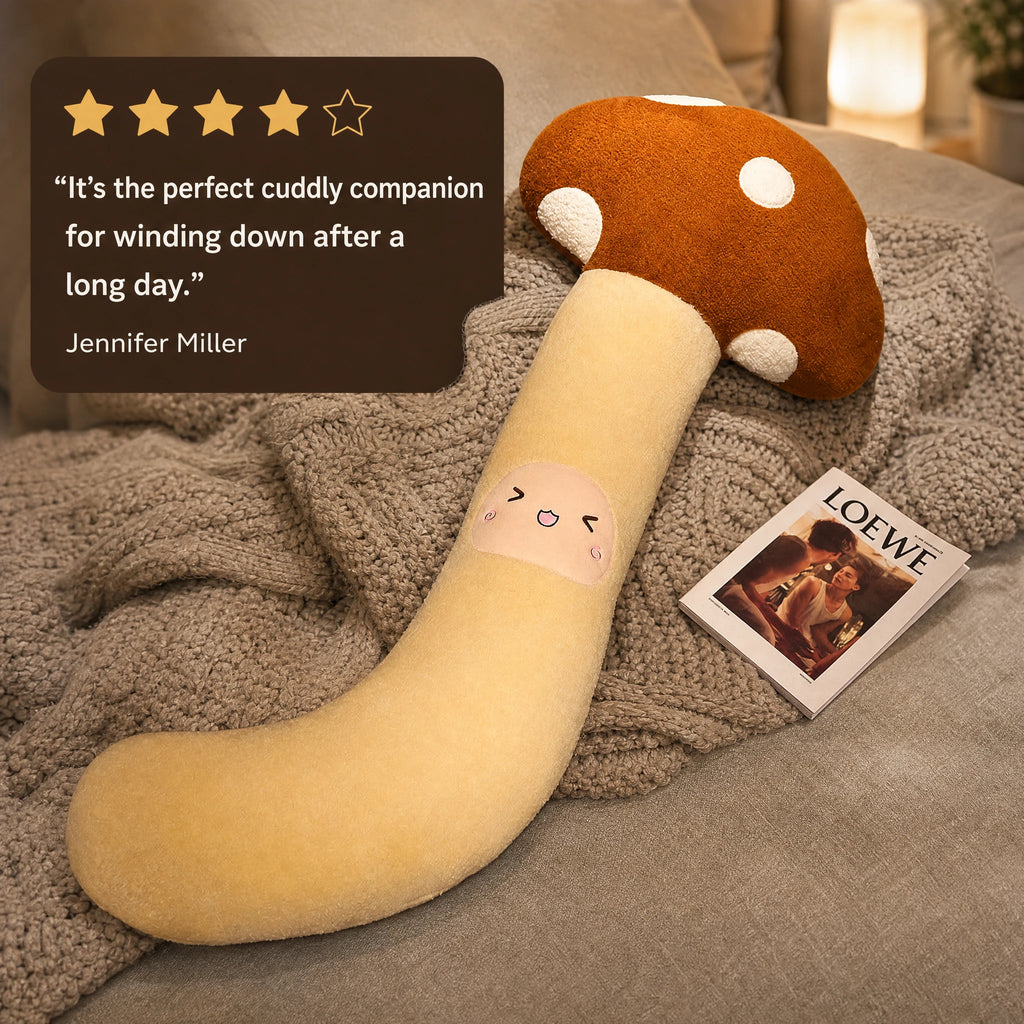 Vegetable Body Pillow with Kawaii Face and Soft Plush - Image témoignage