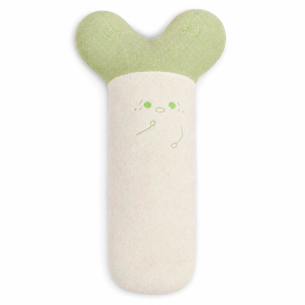 Vegetable Plush Pillow with Embroidered Face 110cm - Fond blanc