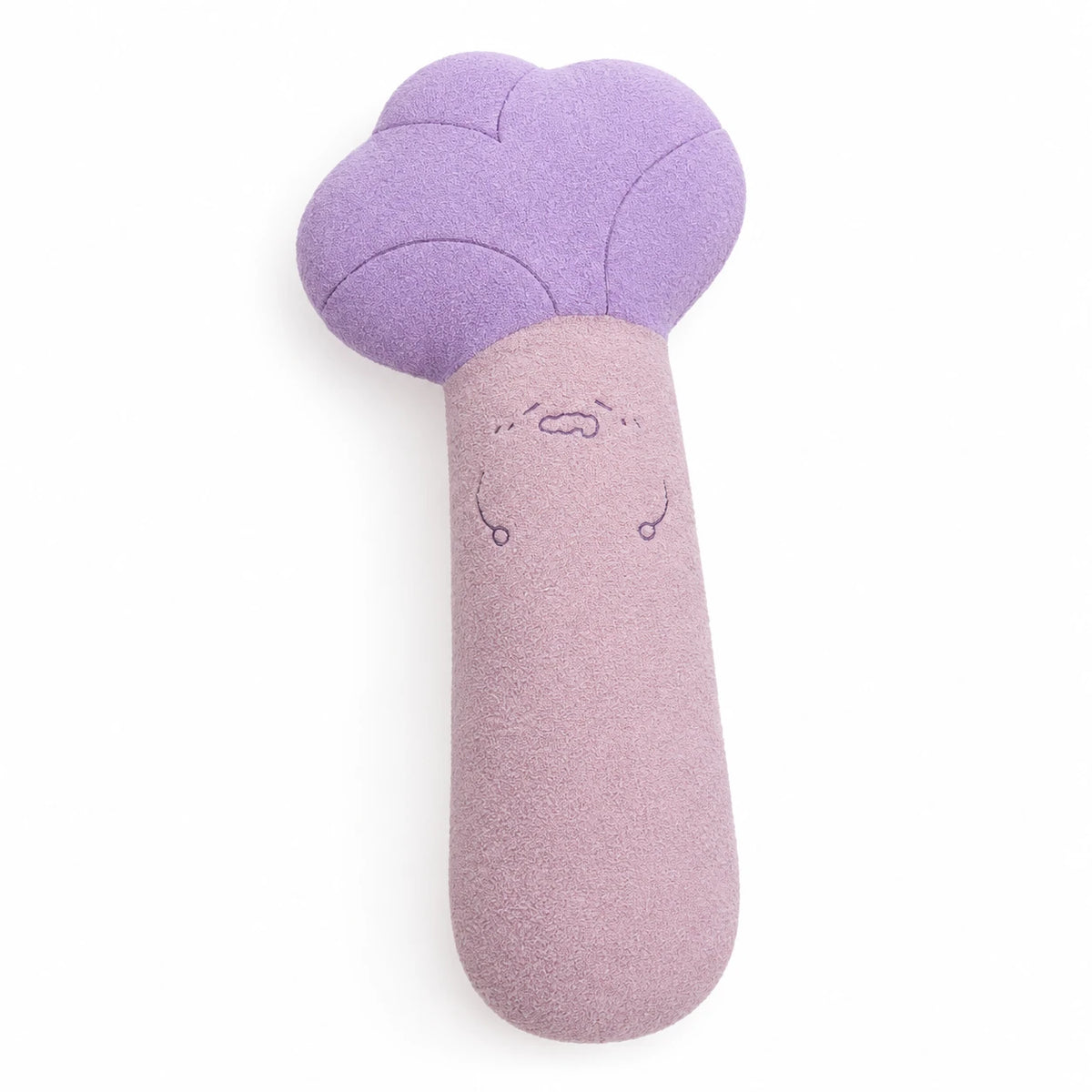 Vegetable Plush Pillow with Embroidered Face 110cm - Purple