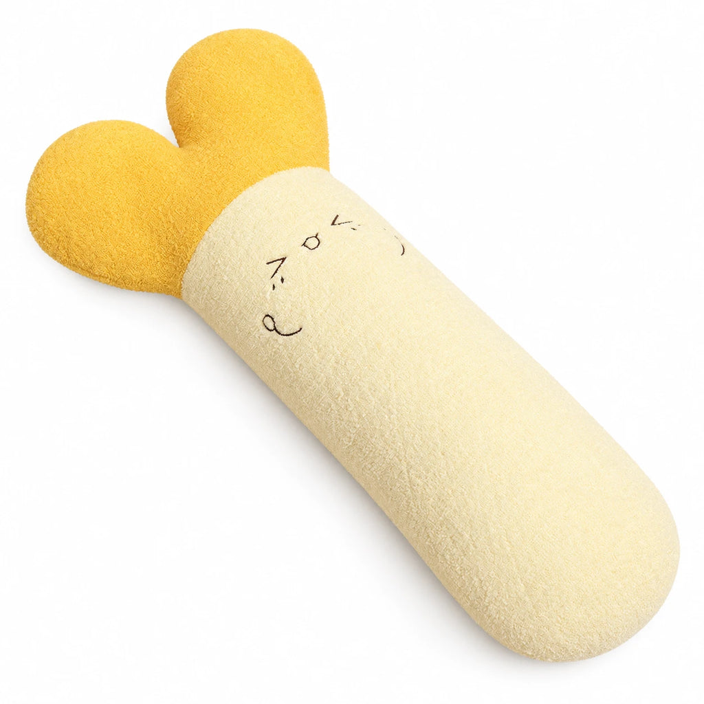 Vegetable Plush Pillow with Embroidered Face 110cm - Yellow