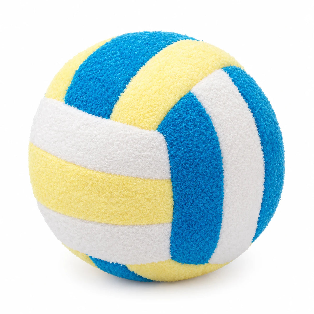 Volleyball Plush Toy in Bright Striped Design - Blue / 8in / 20cm · Blue / 9.5in / 24cm