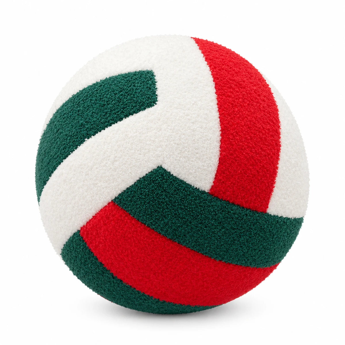 Volleyball Plush Toy in Bright Striped Design - Green / 8in / 20cm · Green / 9.5in / 24cm