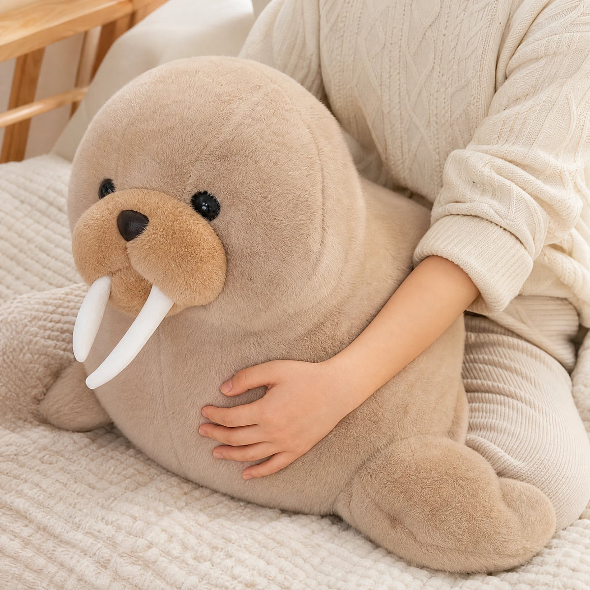 Walrus Plush Toy with Soft Tusks and Huggable Body - Utilisation du produit