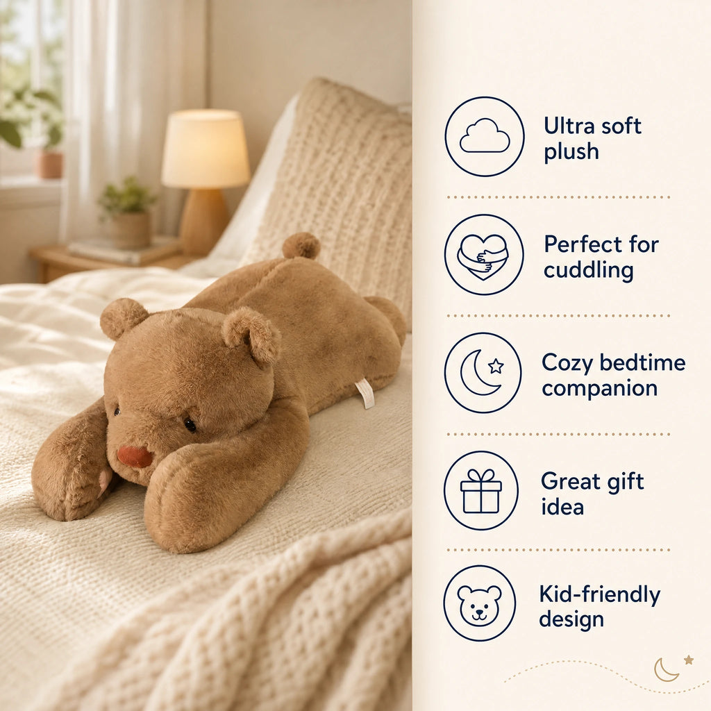 Weighted Bear Plush in Soft Brown Cotton - Bénéfices produit
