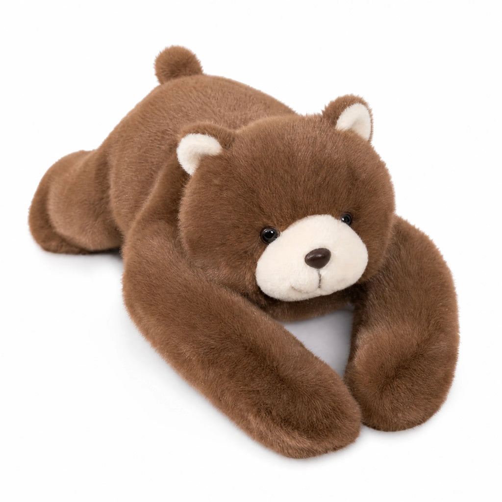 Weighted Bear Plush with Long Hugging Arms - Fond blanc