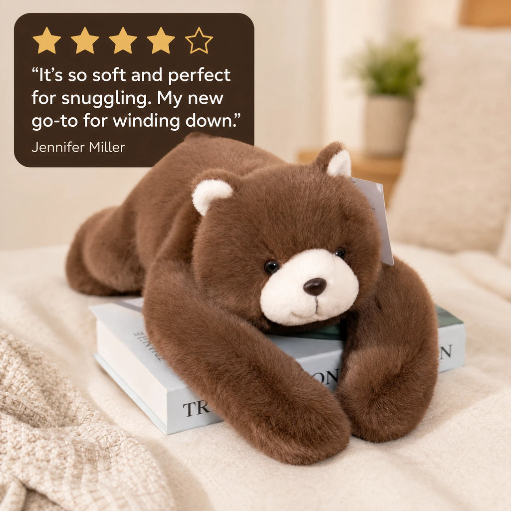 Weighted Bear Plush with Long Hugging Arms - Image témoignage