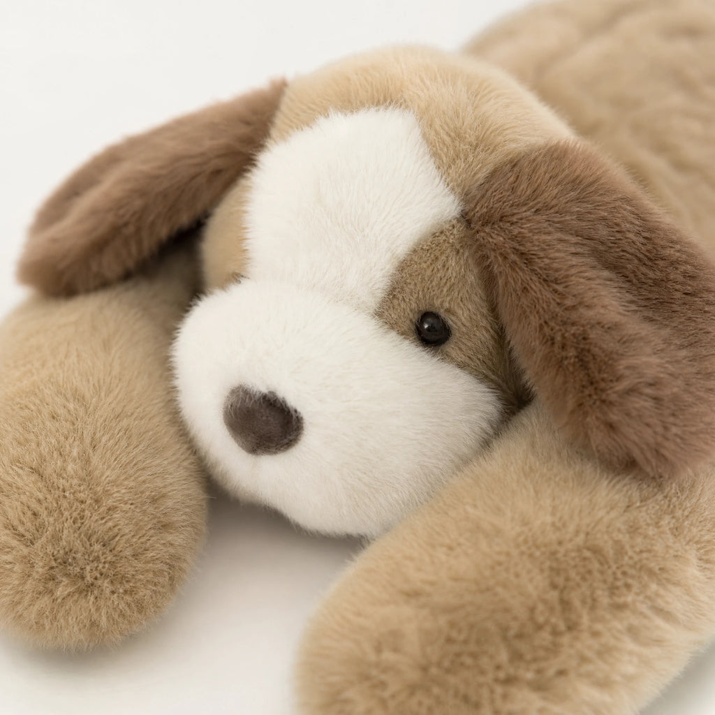 Weighted Dog Plush with Realistic Beige Fur and Floppy Ears - Détail matière