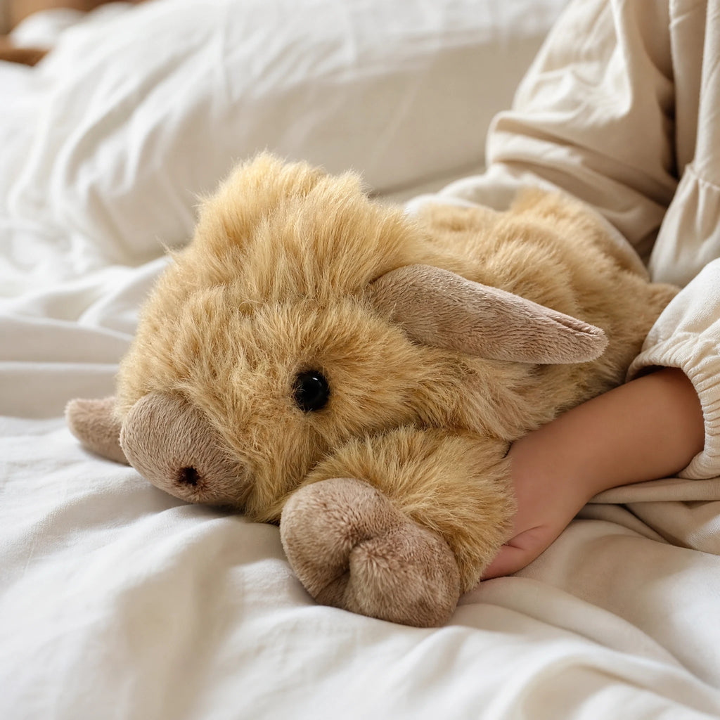 Weighted Highland Cow Plush with Calming Touch - Utilisation du produit