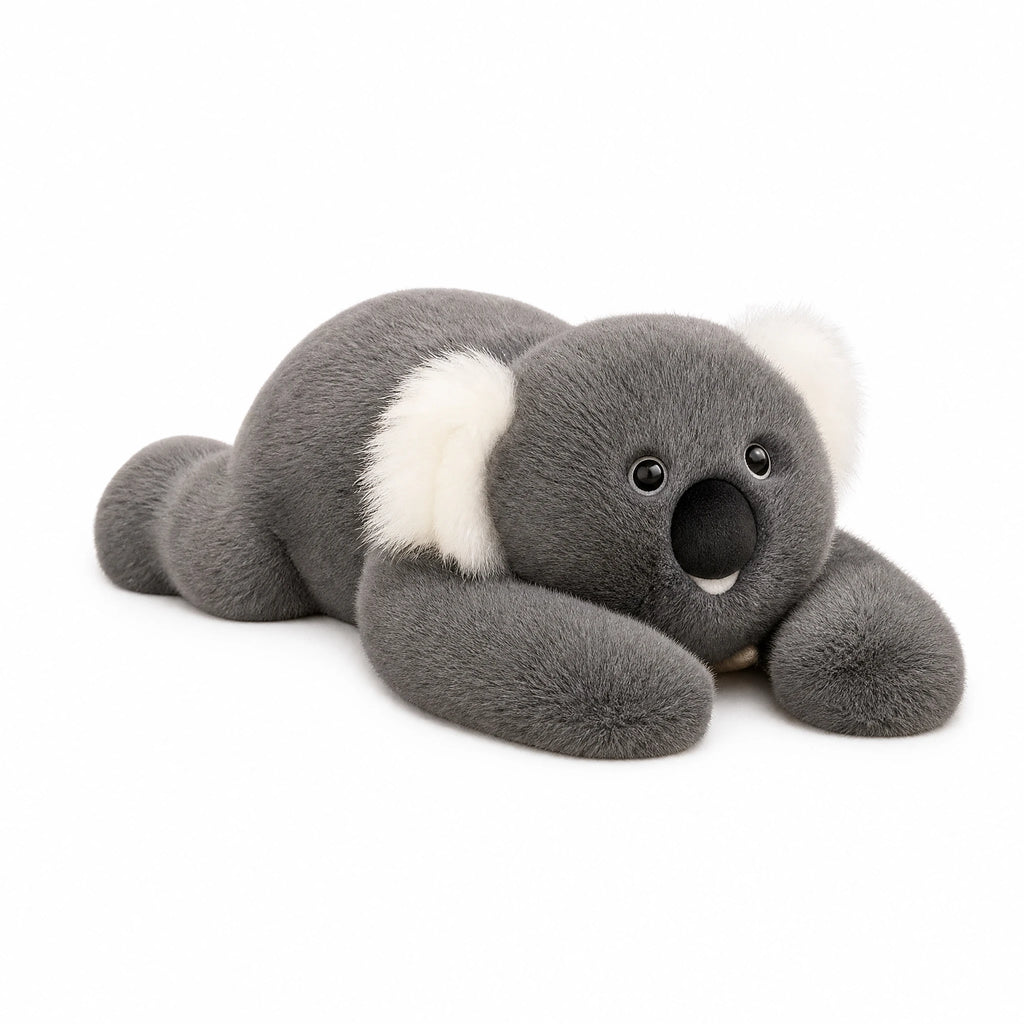 Weighted Koala Plush in Lying Position - Fond blanc