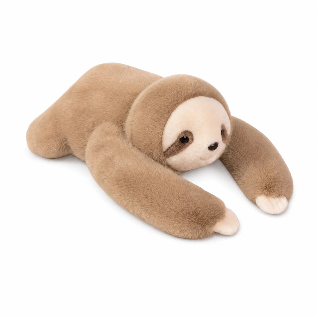 Weighted Sloth Plush Toy with Soft Huggable Arms - Fond blanc, autre angle