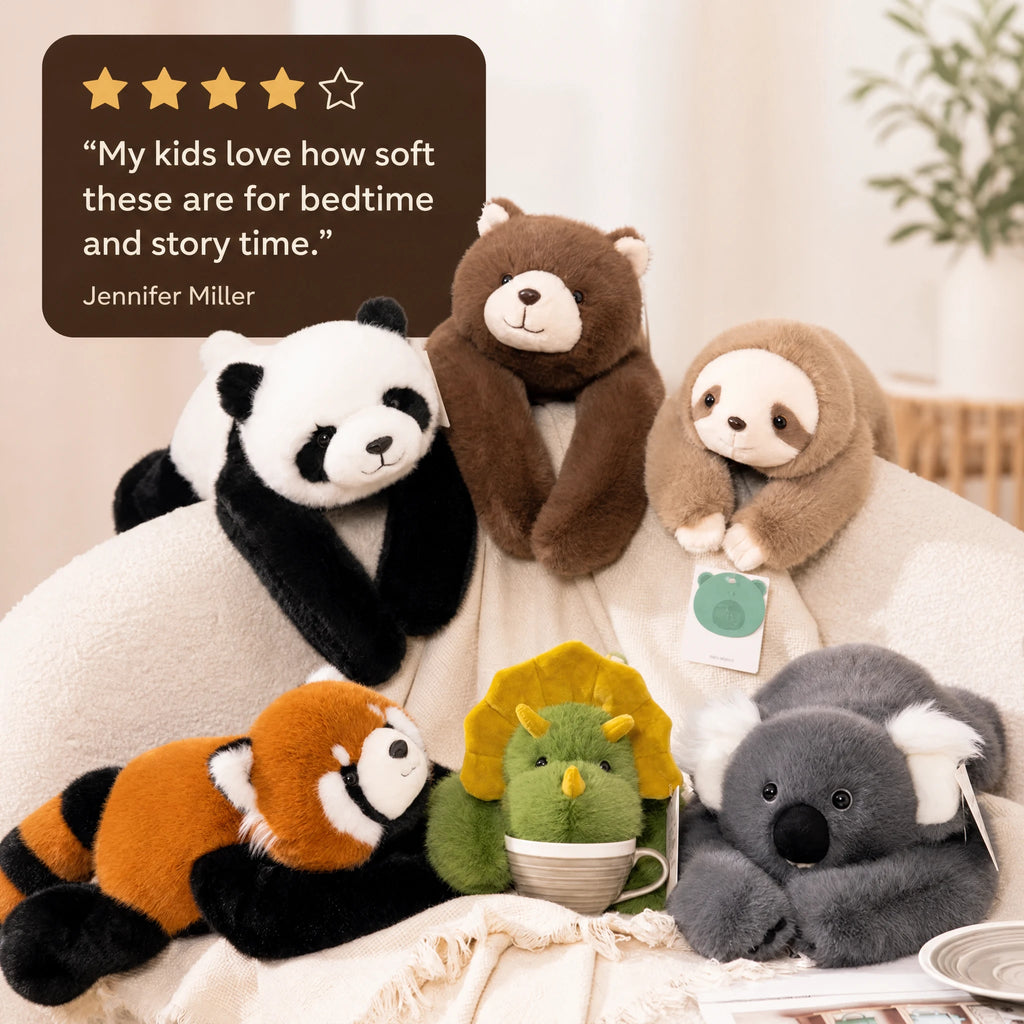 Weighted Stuffed Animals with Hugging Arms, Soft Plush - Image témoignage