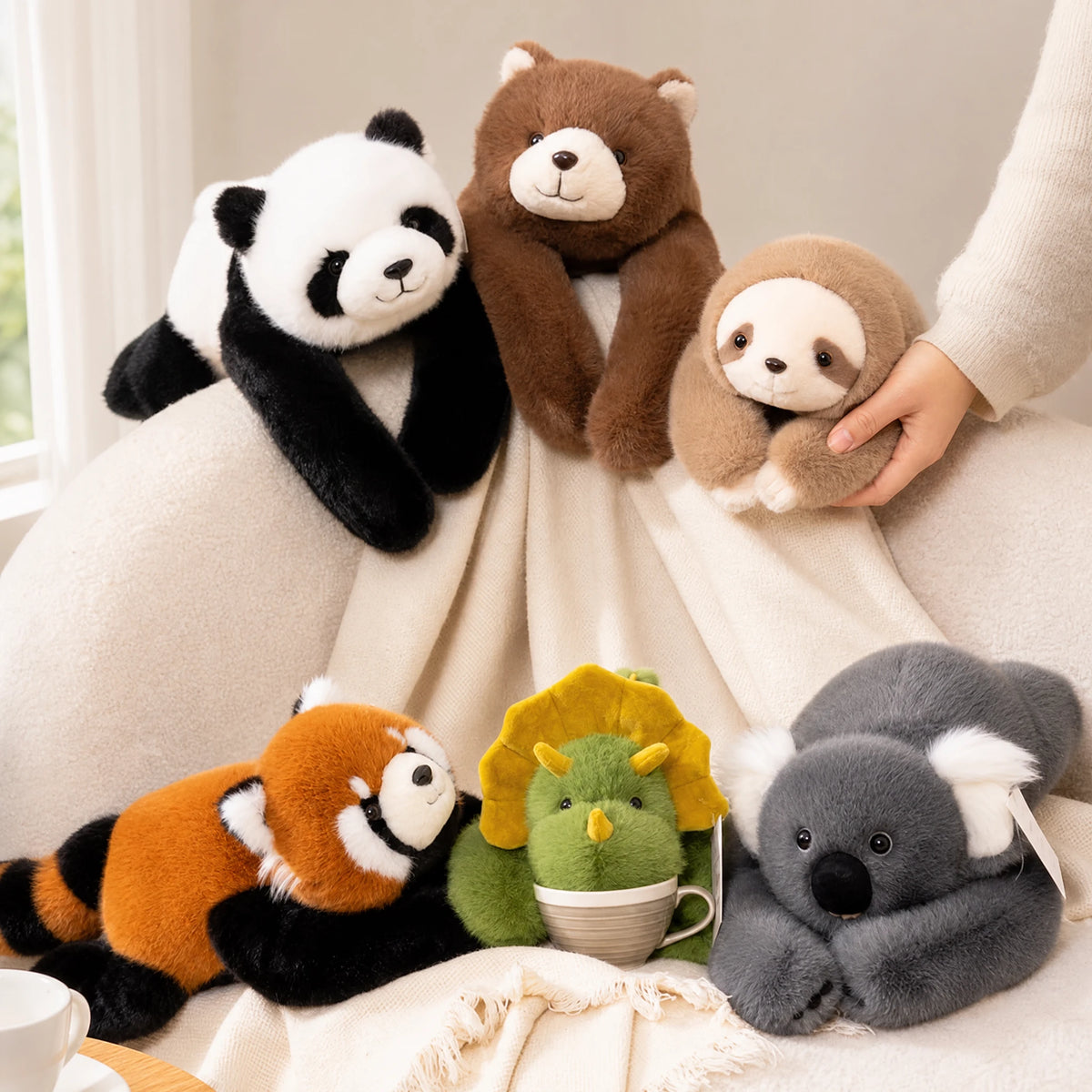 Weighted Stuffed Animals with Hugging Arms, Soft Plush - Utilisation du produit