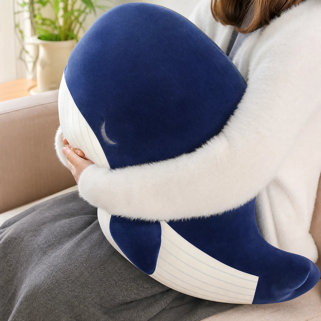 Whale Plush with Blue and White Design - Utilisation du produit
