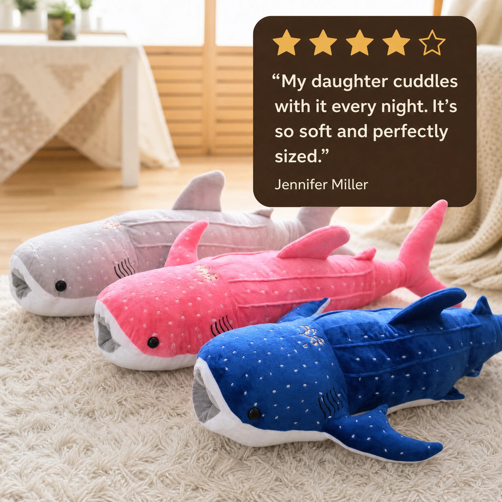 Whale Shark Plush with Spotted Pattern and Soft Cotton - Image témoignage