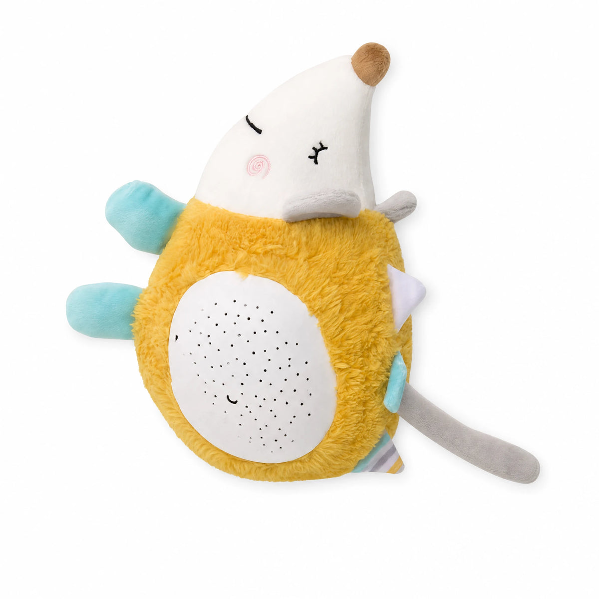 White Noise Hedgehog Plush with Soothing Sounds - Fond blanc