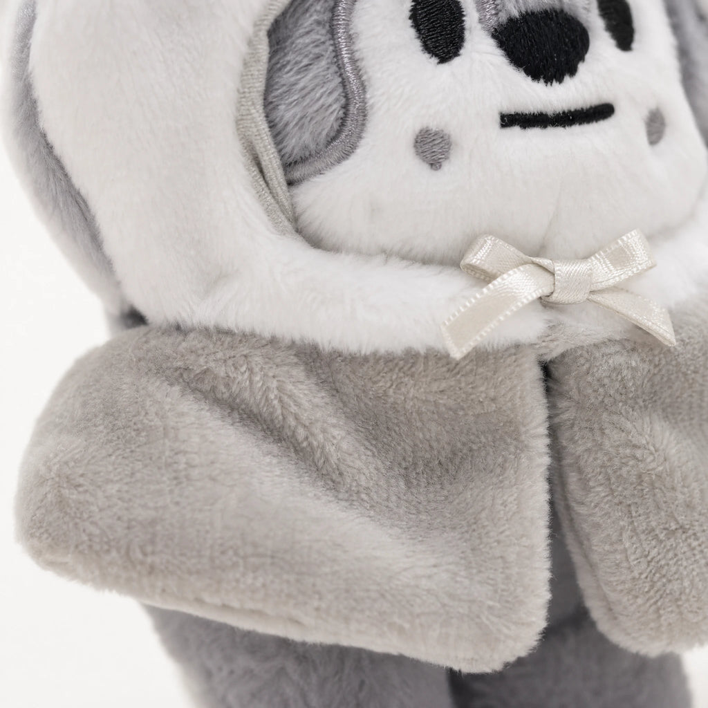 Wolf Plush with Removable Gray Hood and Soft Fabric - Détail matière